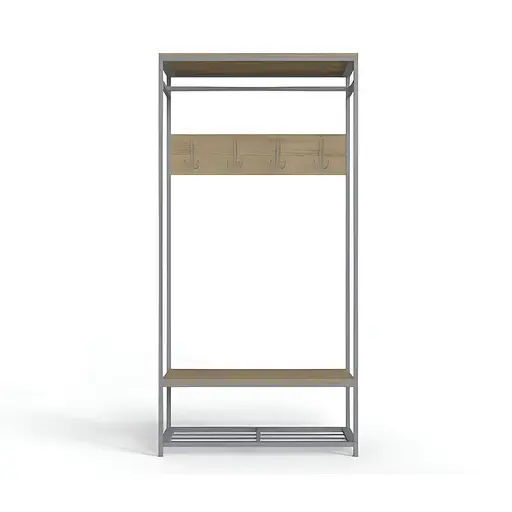 Вішалка модульна підлогова Ferrum-decor Треліс 15 180x90x38 сірий ДСП Дуб Сонома 16мм (FRD-104376)