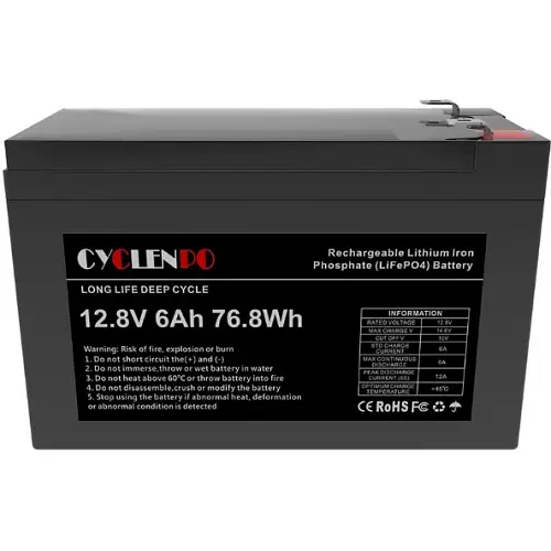 Акумулятор Cyclen 12.8V 6AH LiFePo4 - фото 5