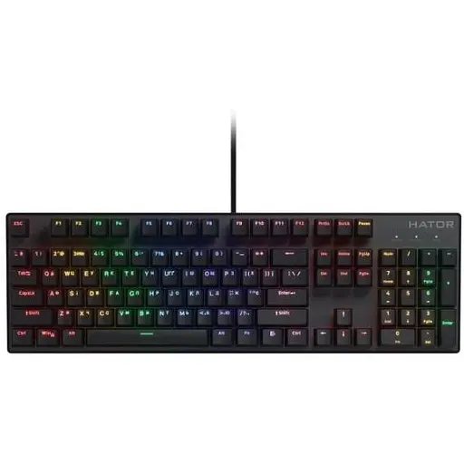 Клавиатура проводная Hator Icefall Mecha Rainbow Hator Origin Red USB Black (HTK104UA)
