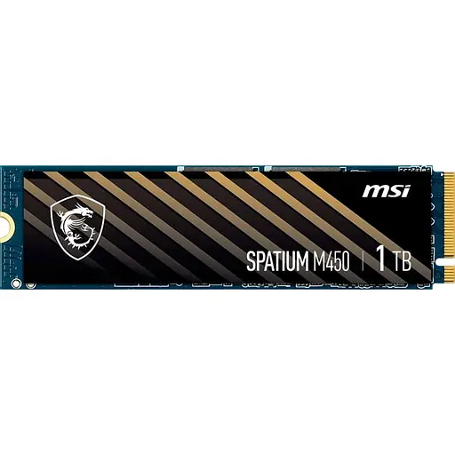 Накопитель SSD MSI m.2 NVMe 1TB Spatium M450 3D NAND TLC PCIe Gen4 (S78-440L870-P83) (S78-440L0M0-P83) - фото 1