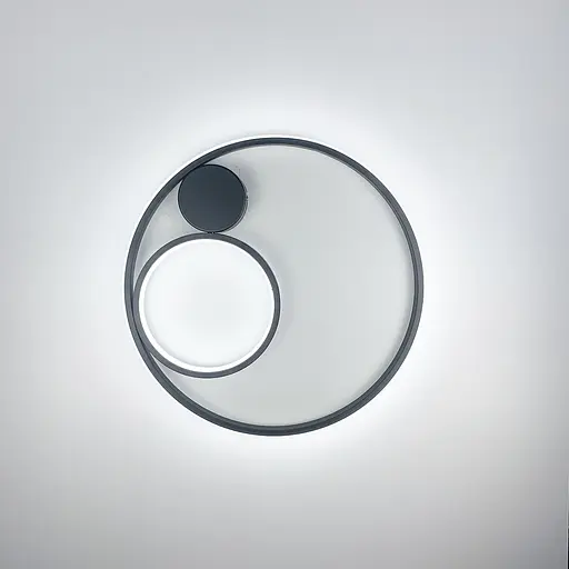 Сучасний настінний або стельовий LED світильник Ø 45 см Line F Арт. WMJ26-450*H70 SandBK - фото 3