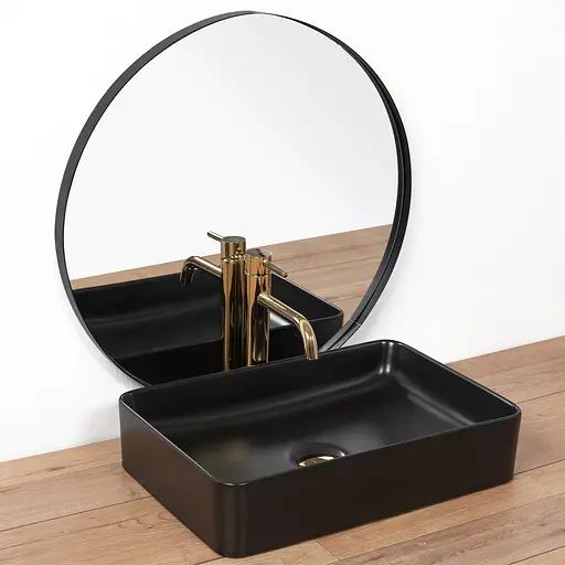 Умивальник Rea Avia black mat накладний чорний матовий REA-U0843, Чорний матовий - фото 4