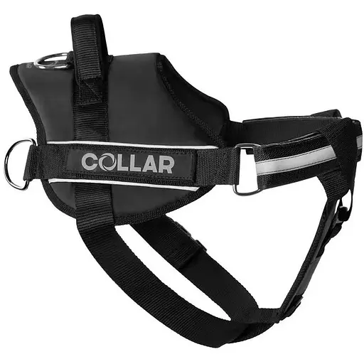 Шлейка Dog Extreme "Police" №5 с фонариком (В:85-115см) черная - фото 2