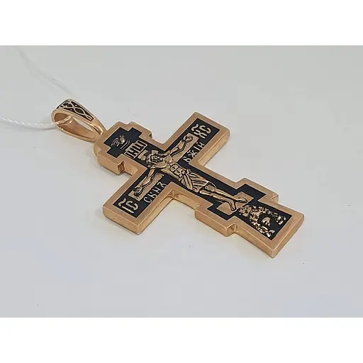 Золотий хрестик Золотий Вік Розп'яття Христа. 31429-3/01/4 - фото 3