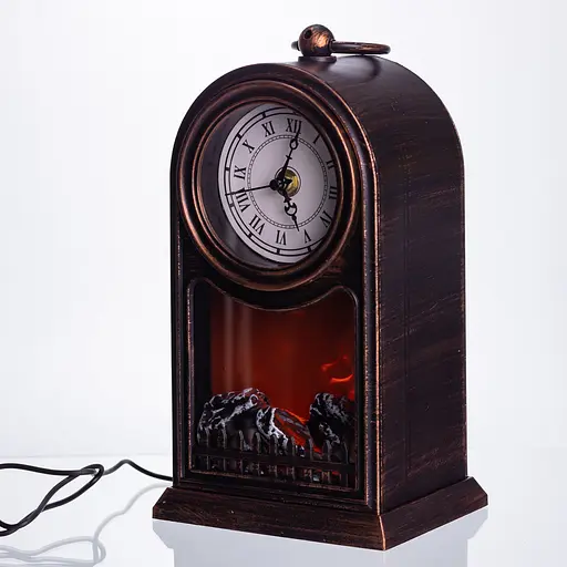 Декоративний новорічний світильник камін-годинник Yiwu з LED-підсвіткою USB CR-3-6  - фото 3