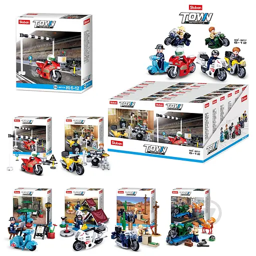 Конструктор Town Мотоцикл, M38-B0717, 45-77 деталей, (В ассортименте) - фото 3