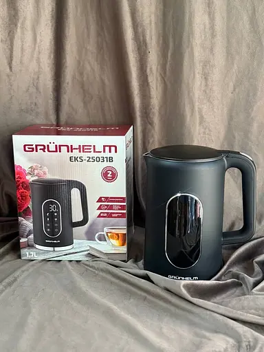 Электрочайник Grunhelm EKS-25031B LED экран 1.7л 2200Вт Черный - фото 6