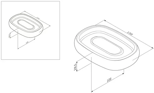 Мильниця Am.Pm Sensation скляна скляна хром A3031200, Хром - фото 8