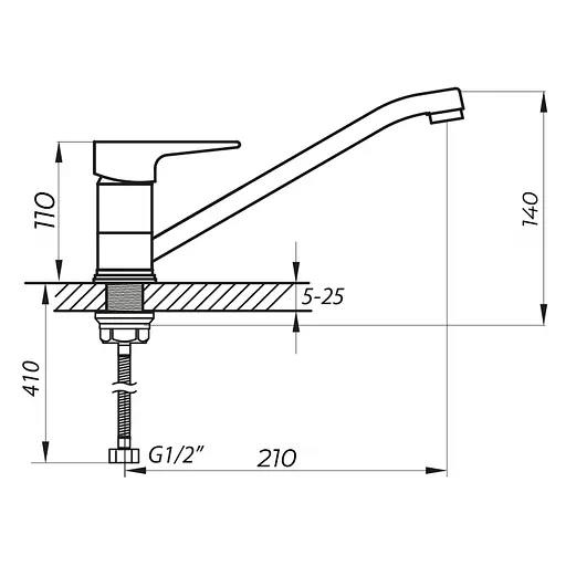 Смеситель для кухни Zerix SOP4-A 045 ZX3057 Хром - фото 2