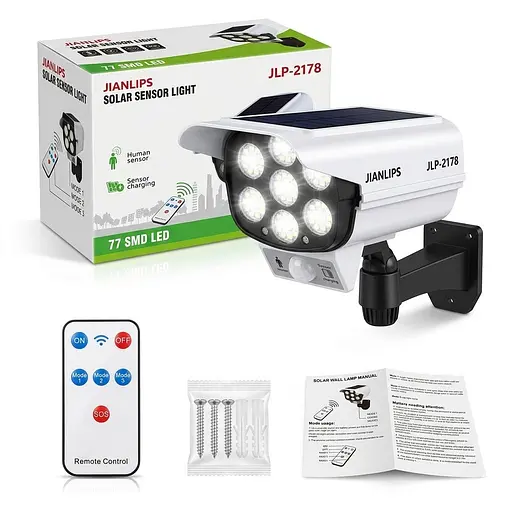 Вуличний ліхтар у формі камери — Solar Sensor Light JLP — 2178 - фото 1