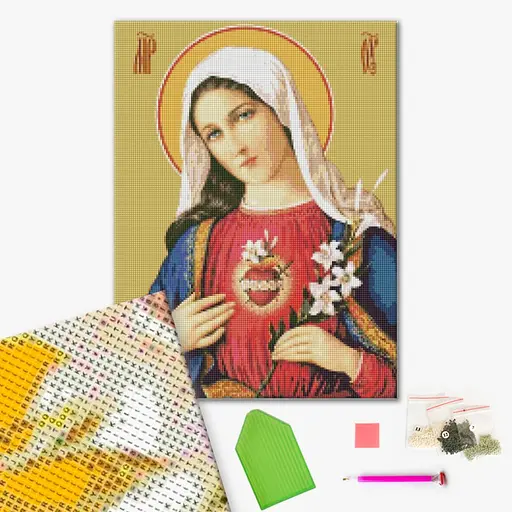 Алмазная мозаика Сердце Марии Brushme DBS1088 40х50 см - фото 2