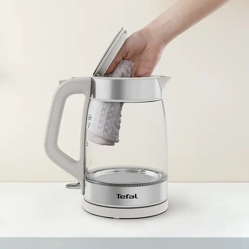 Электрочайник Tefal Glass Kettle 1.7 л стекло с подсветкой серебристо-серый - фото 6