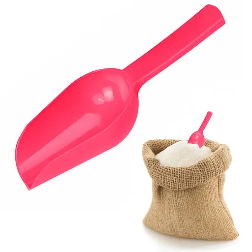 Совок пластиковий для цукру, спецій і сипких продуктів, Мед Червоний 84672 - фото 2