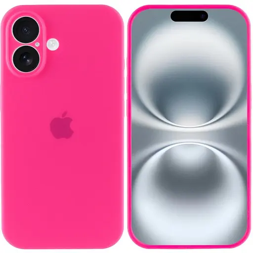 Чохол Silicone Case Full Camera Protective (AA) для Apple iPhone 16 Plus (6.7) Рожевий / Barbie pink - фото 2