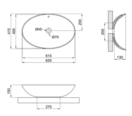 Раковина Qtap Dove без донного клапана QT06113077WN - фото 5