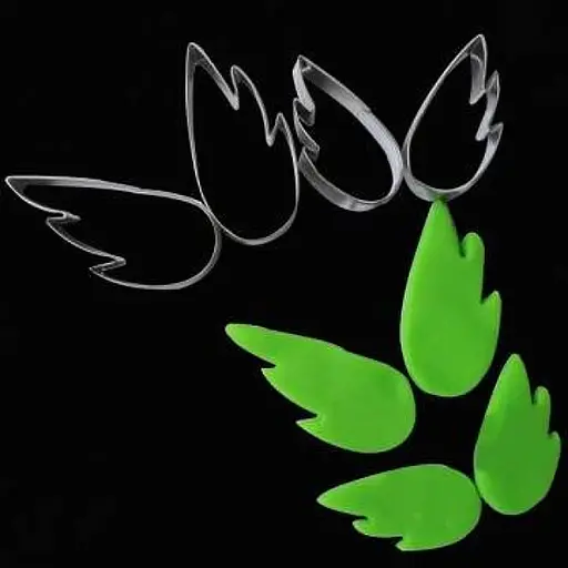 Каттеры кондитерские металлические вырубки для мастики, пряников, теста "Крылья" набор из 4 форм, Kitchen Master 81551 - фото 3