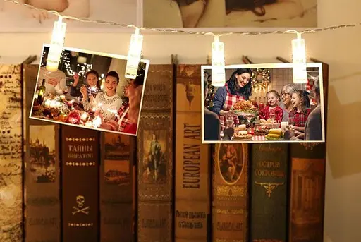 Светодиодная гирлянда Sun Lamp с прищепками для фото 20 led 3 м на батарейках - фото 4