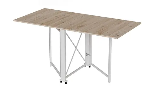 Стіл-книга трансформер Оріон 2 Ferrum-decor 750x1520x730 Білий метал ДСП Дуб Сан-Марино 16 мм (FRD-104591) - фото 8