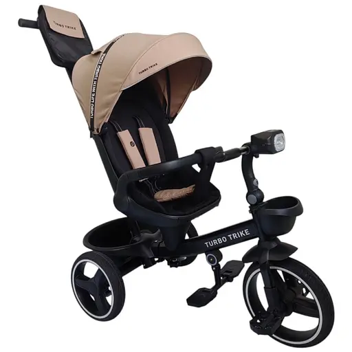 Велосипед дитячий триколісний MT 1002-1 Almond Beige з батьківською ручкою