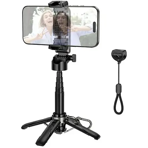 Селфи-монопод Hoco K27 Magic portable mini live broadcast stand черный - фото 1