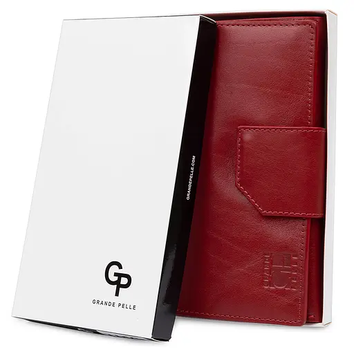 Кожаный женский кошелек Grande Pelle 19.5х10х2 см acs0018782 - фото 7