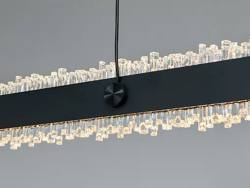 LED подвесная люстра с кристаллами черная 62 Вт - фото 3