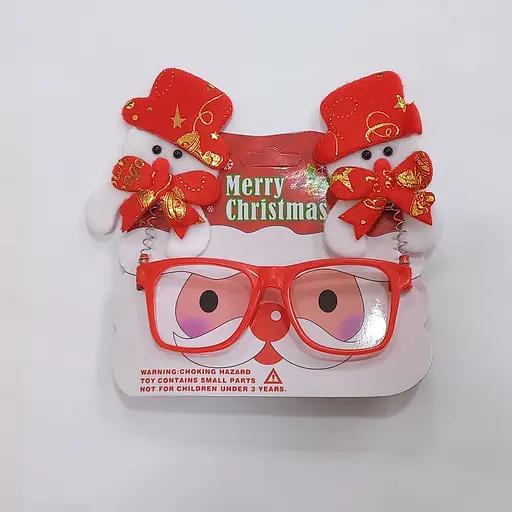 Окуляри новорічні СХ-6 "Олень/Сніговик/Санта/Ведмедик" (6918915615261) Сніговик Вид 3 - фото 1