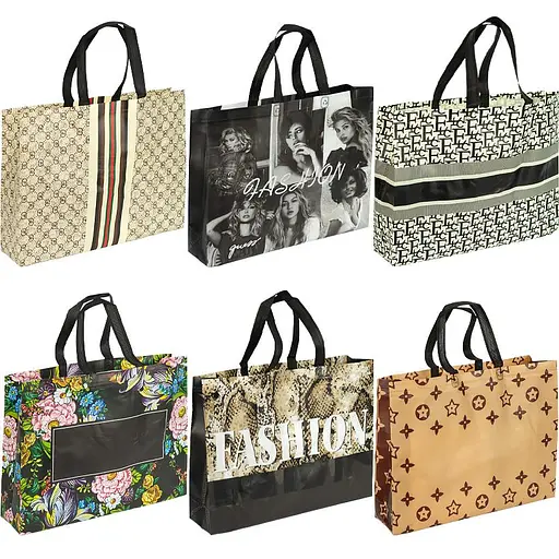 Сумка-шопер ламінована 732, ціна за 6 шт. 