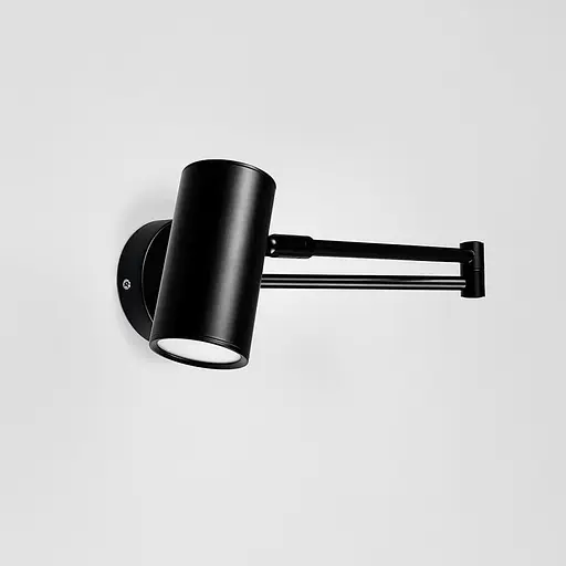 Бра в чорному регулюючому корпусі зі спотом | Арт. C8466/1 BK | Line F - фото 3