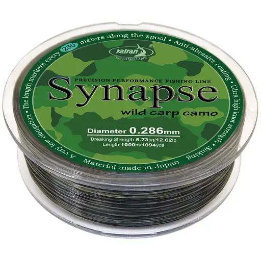 Волосінь Katran Synapse Wild Carp Ca мo 1000 м (dark ca мo) 0.286 мм 12.62 lb