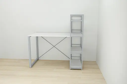 Письмовий стіл Ferrum-decor Серії Конект з етажеркою 75x120x60 сірий ДСП Біле 16мм (FRD-104230) - фото 2