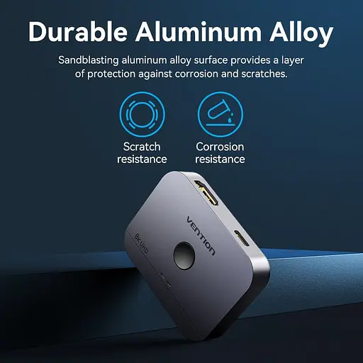 Перемикач двонаправлений Vention Switch HDMI 2.1 8K 60Hz 3D HDCP HDR Dolby 7.1 2 in 1 out - фото 7