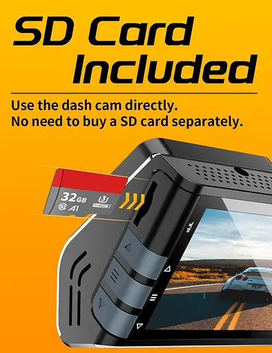 Відеореєстратор IIWEY J01 4K Front Dash Cam з WiFi, Car Dash Cam Корпус з алюмінієвого сплаву, 3-дюймова РК-камера відеореєстратор - фото 7