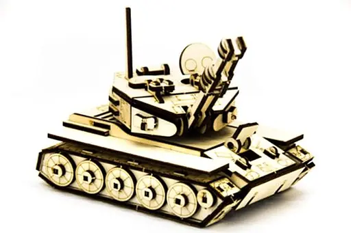 Дерев'яний конструктор Танк М-60 105 деталей - фото 4