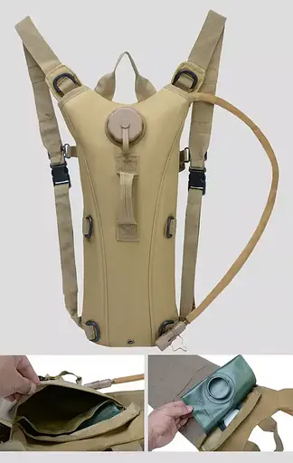 Тактическая питьевая система гидратор KMS (гидропак + рюкзак) Хаки - фото 4