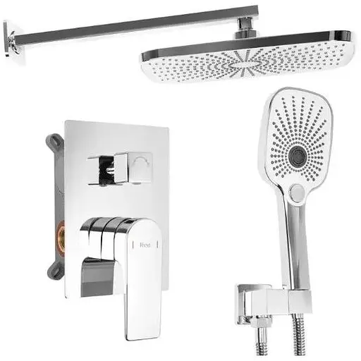 Душова система Rea Moby хром + BOX прихованого монтажу REA-P2404, Хром - фото 1