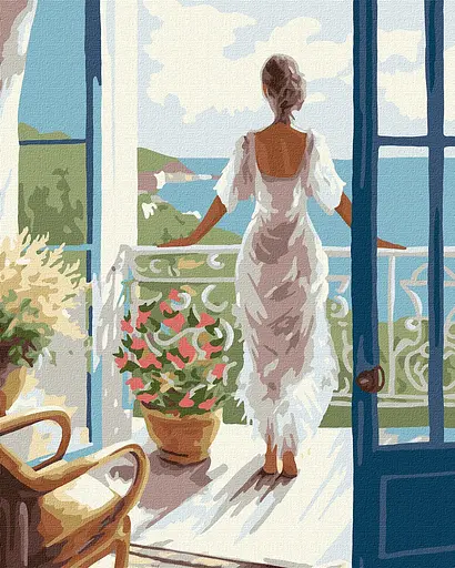 Набір для розпису по номерах Світанок на морі, 40x50 см, КНО8339