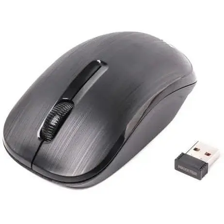 Миша Maxxter Mr-333 бездротова USB чорний - фото 1