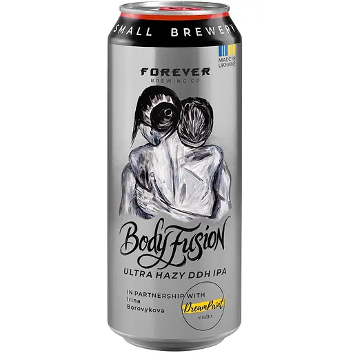 Пиво светлое нефильтрованное Forever Body Fusion 0.5 ж/б - фото 1