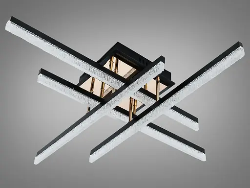 Світлодіодна стельова люстра Romin чорна 60 Вт до 10 м² - фото 4