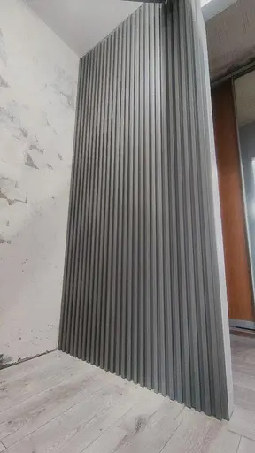 Рейка декоративна Wall Sticker WPC стінова 3000х160х23 мм Сталева сіра SW-00001528 - фото 4