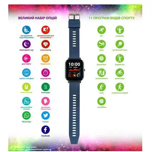 Фитнес-браслет AMICO GO FUN PULSEOXIMETER TONOMETER blue - фото 4