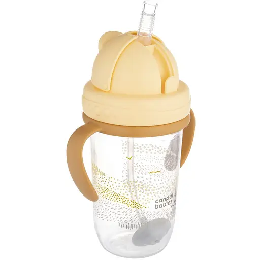 Кружка непроливайка Canpol babies Mountains с трубочкой и утяжелителем 270 мл бежевая (56/620_bei) - фото 3