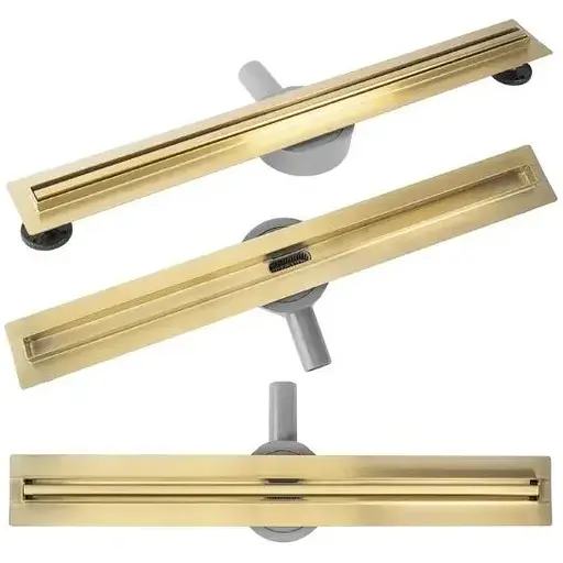 Трап для душу Rea Neox 80 Slim Pro brushed gold REA-G2715 - фото 1