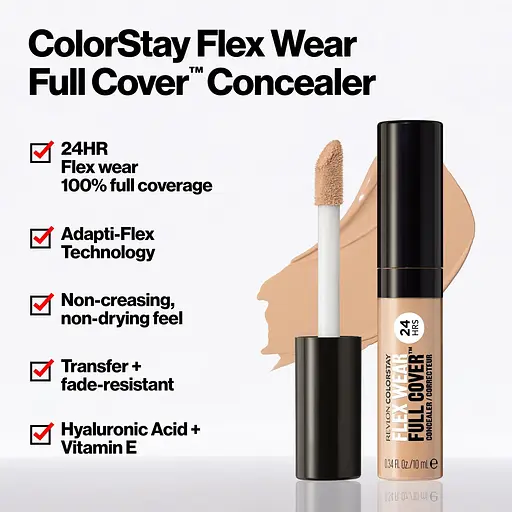 Консилер Revlon ColorStay Flex Wear Full Cover 020 Bisque 10 мл (7266841005) - фото 3