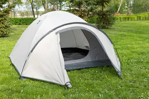 Туристическая палатка трехместная Time Eco Travel-3, серо-бежевая - фото 4