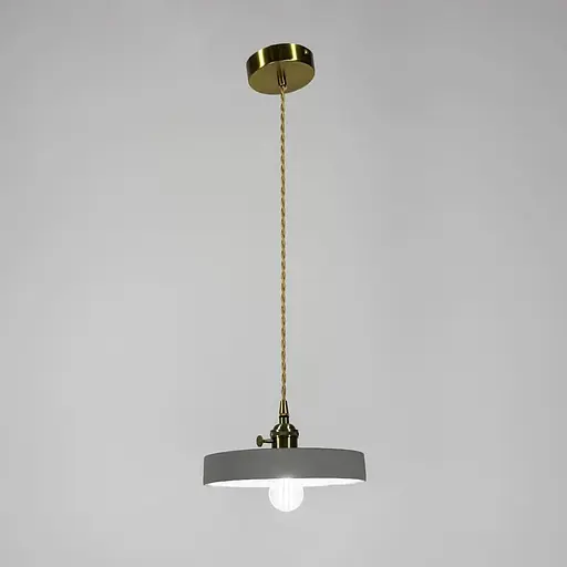 Підвіс у латунному корпусі із бетонним плафоном 20х3 см | Арт. MJ 183/1 GR | Line F - фото 2