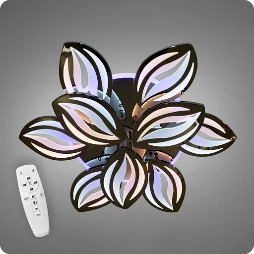 Люстра світлодіодна 517 Dlight 3color з пультом 165Вт Чорний Хром (01831) - фото 2