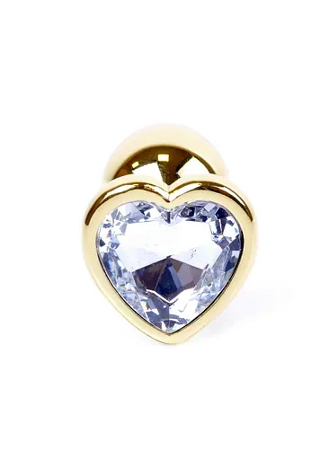 Анальна пробка з кристалом Boss Jewellery 7 см (золотий) - фото 2