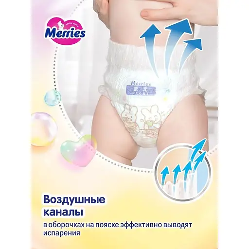 Подгузники-трусики Merries L 9-14 кг 54 шт. - фото 3